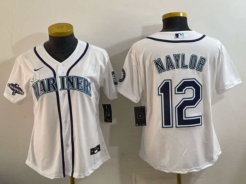 Youth Seattle Mariners #12 Naylor White Game 2026 Nike MLB Jersey style 06
